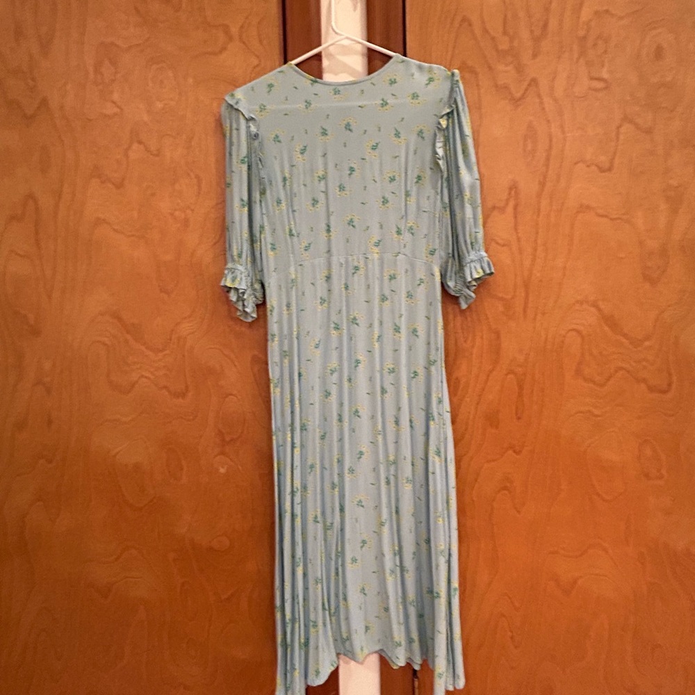 Faithfull The Brand Jean Marie Blue Floral Midi Dress - Picture 5 of 7